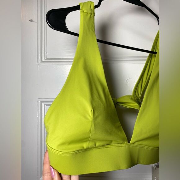 Everlane NEW The Triangle Tie-Back Bikini Top in Pepper Green Sz XL - Picture 5 of 14